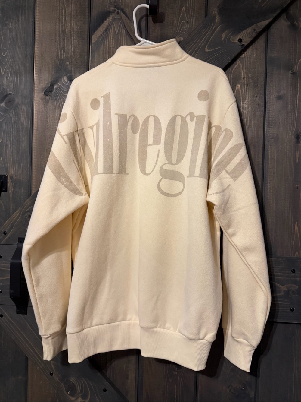 Civil Regime American Dream 1/4 Zip Sweater in Cream XL